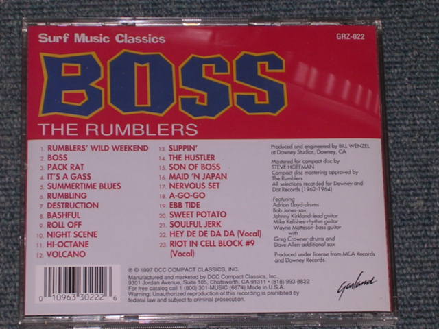 画像: THE RUMBLERS  - BOSS (ORIGINAL ALBUM + BONUS ) / 1997  US BRAND NEW  CD