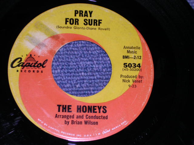 画像: HONEYS  With BRIAN WILSON of THE BEACH BOYS - HIDE GO SEEK / 1963 US ORIGINAL 7" SINGLE 