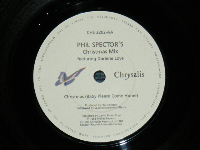画像: THE RONETTES & DARLENE LOVE - PHIL SPECTOR'S CHRISTMAS MIX  / 1987 US ORIGINAL 7" SINGLE 