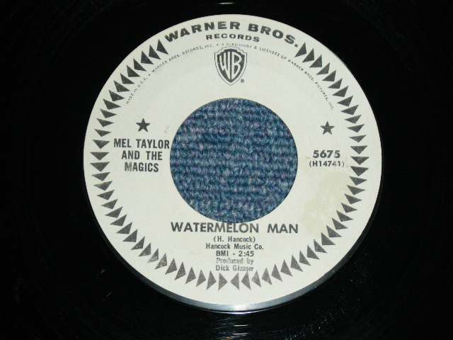 画像: MEL TAYLOR of The VENTURES -  A)WATERMELON MAN  B)SKOKIAAN ( Ex++/Ex++ ) / 1965  US ORIGINAL White Label Promo 7"SINGLE