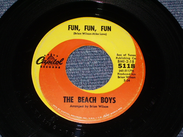 画像1: THE BEACH BOYS - FUN FUN FUN (  BRIAN - MIKE LOVE  CREDIT ) /  1964 US  Original 7"Single  