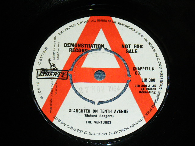 画像1: THE VENTURES - SLAUGHTER ON 10TH AVENUE / 1965  UK ORIGINAL Promo 7" SINGLE 