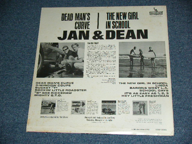 画像: JAN & DEAN - THE NEW GIRL IN SCHOOL / DEAD MAN'S CURVE "BLACK & WHITE Cover With PINK TINT " ( Ex+/Ex++ )  / 1964 US ORIGINAL MONO LP 