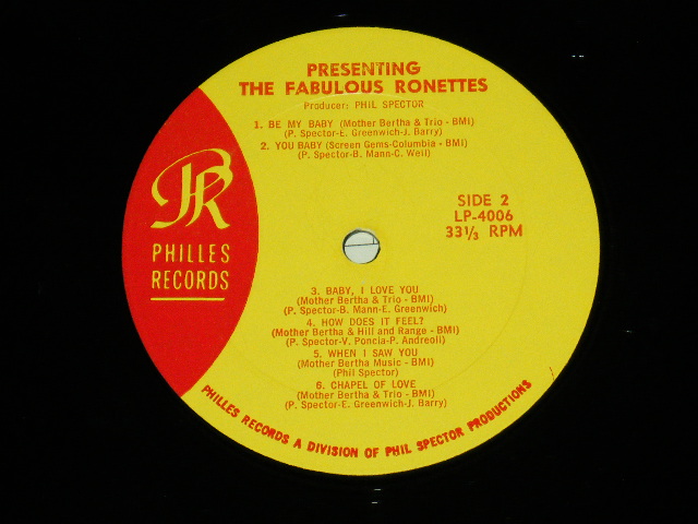 画像: RONETTES -  ...PRESENTING THE FABULOUS RONETTES ( Ex++/Ex++ ) / 1964 US Original YELLOW Label  MONO LP 