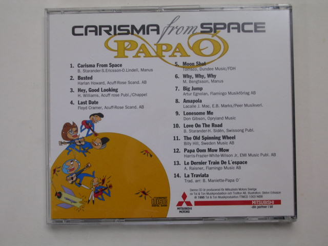 画像: PAPA O ( THE SPOTNICKS ) - CARISMA from SPACE  / 1995 PROMO  USED CD