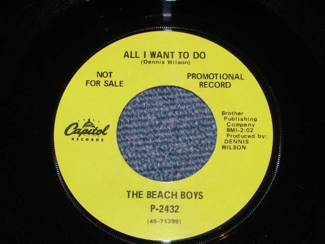 画像: THE BEACH BOYS - I CAN HEAR MUSIC  / 1968 US ORIGINALPROMO  7" SINGLE 