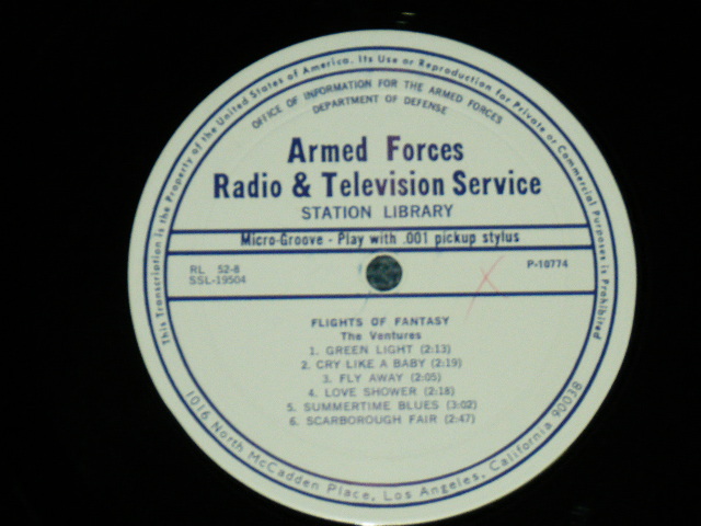 画像: THE VENTURES - FLIGHTS OF FANTASY  / 1960'S  US ARMED FORCE RADIO SHOW  LP 
