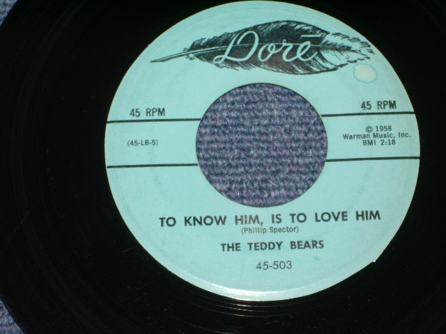 画像1: TEDDY BEARS - TO KNOW HIM, IS TO LOVE HIM  ( 1st Single: Ex /Ex ) / 1958 US ORIGINAL  7" SINGLE 
