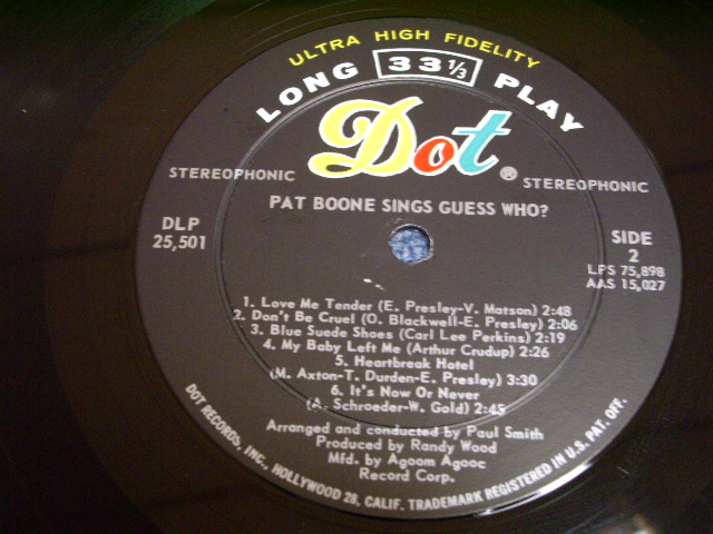 画像: PAT BOONE - SINGS GUESS WHO? / US ORIGINAL LP 
