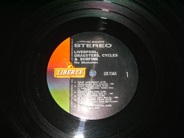 画像: THE ELIMINATORS  - LIVERPOOL! DRAGSTERS!! CYCLES!!! SURFING!!!!  ( STEREO : Ex++/Ex+++ ) / 1964 US ORIGINAL Stereo  LP 