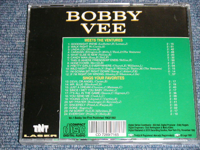 画像: BOBBY VEE / THE VEN TURES -  VOLUME 1 : MEET THE VENTURES + SINGS YOUR FAVORITES ( ORIGINAL ALBUM   2 in 1 inst & oldies ) / 1992 US ORIGINAL Brand New CD 