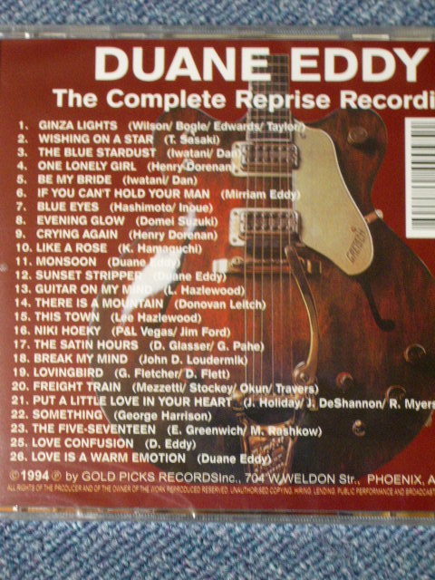 画像: DUANE EDDY - THE COMPLETE REPRISE RECORDINGS INCL.THE TOKYO HITS ALBUM / 1994 US SEALED CD 