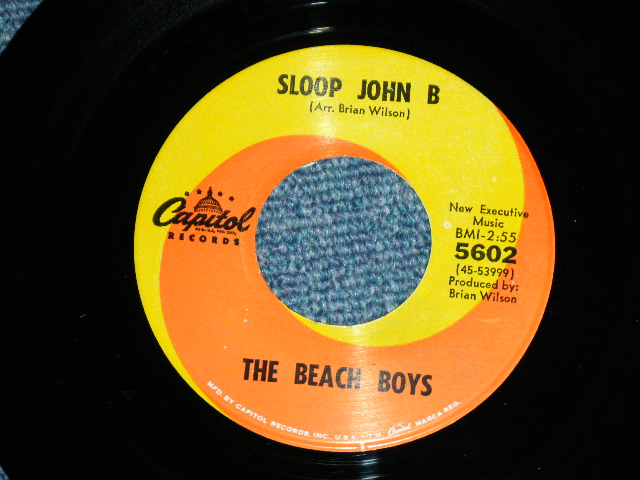 画像: THE BEACH BOYS - SLOOP JOHN B.   ( MATRIX P-1#4 / T2#3  : STRAIGHT CUT PS ) / 1966 US ORIGINAL 7" SINGLE With PICTURE SLEEVE 