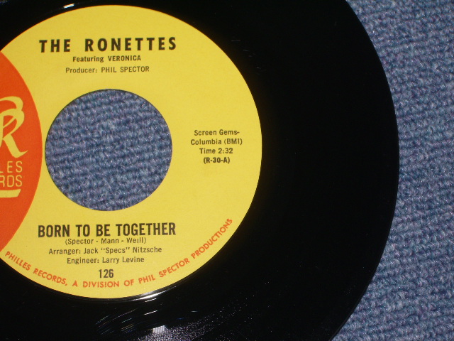 画像: THE RONETTES - BORN TO BE TOGETHER ( VG+++/MINT) / 1965 US ORIGINAL 7" SINGLE  With PICTURE SLEEVE