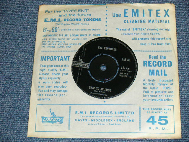 画像: THE VENTURES - EL CUMBANCHERO ( MINT-/MINT- ) / 1963 UK ORIGINAL 7" Single