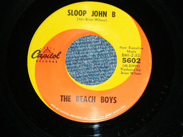 画像: THE BEACH BOYS - SLOOP JOHN B.   ( MATRIX T4 / T2#3 : STRAIGHT CUT PS ) / 1966 US ORIGINAL 7" SINGLE With PICTURE SLEEVE 