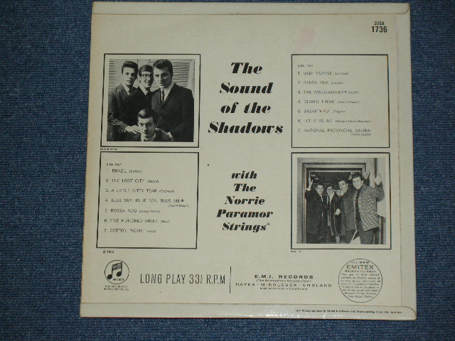 画像: THE SHADOWS - THE SOUND OF THE SHADOWS ( Ex+++/MINT-  ) / 1965 UK ORIGINAL "BLUE Columbia " Label MONO LP 