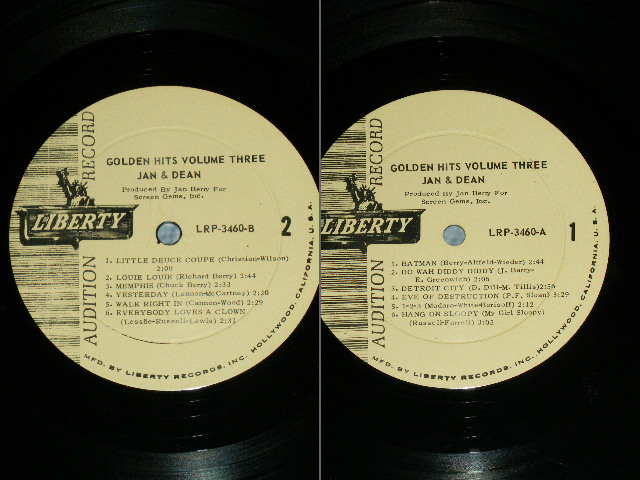 画像: JAN & DEAN -GOLDEN HITS VOL.3 ( Ex+/Ex+++ )  / 1966 US ORIGINAL Promo MONO LP 