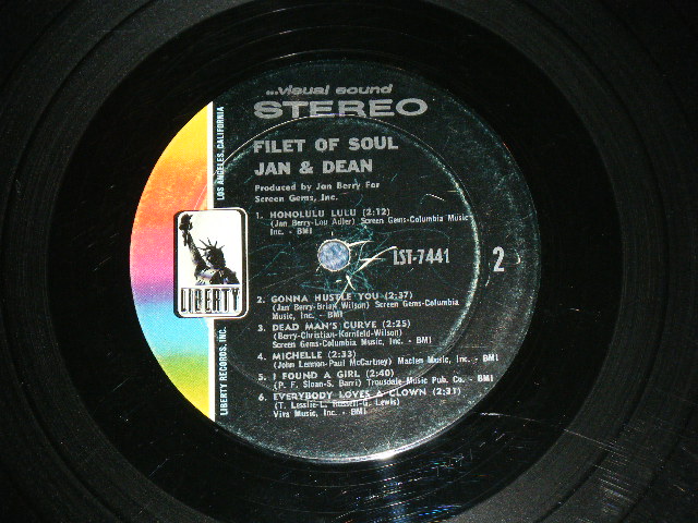 画像: JAN & DEAN - FILET OF SOUL : A "LIVE" ONE  ( Ex++/VG+++) / 1966 US ORIGINAL STEREO  LP 