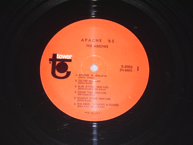画像: THE ARROWS - APACHE '65 ( Ex++/MINT- : Matrix # T4P/T4P ) / 1965 US ORIGINAL MONO LP