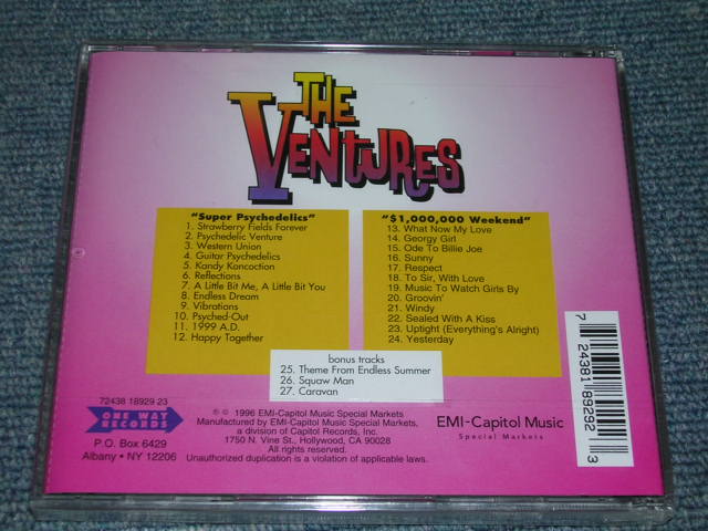 画像: THE VENTURES - SUPER PSYCHEDELICS + $1,000,000 WEEKEND  ( 2 in 1+ BONUS TRACK ) / 1996 US Sealed CD 