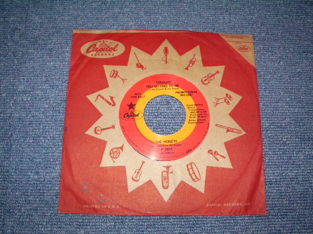 画像: HONEYS  With BRIAN WILSON of THE BEACH BOYS - GOODNIGHT MY LOVE  / 1969 US ORIGINAL Promo 7" SINGLE 