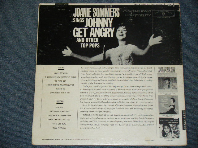 画像: JOANIE SOMMERS - JOHNNY GET ANGRY  / 1963 US ORIGINAL MONO LP  