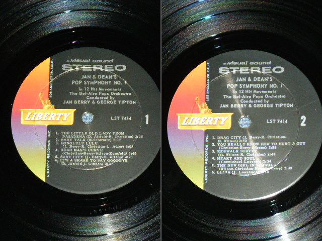画像: BEL-AIRE POPS ORCHESTRA ( Conducted by JAN BERRY & GEROGE TIPTON )  - JAN & DEAN'S POP SYMPHONY NO.1 ( Ex++/MINT- )  / 1965 US ORIGINAL STEREO  LP 