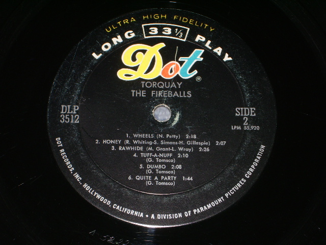 画像: FIREBALLS - TORQUAY ( Ex/Ex- ) / 1963 US ORIGINAL MONO  LP
