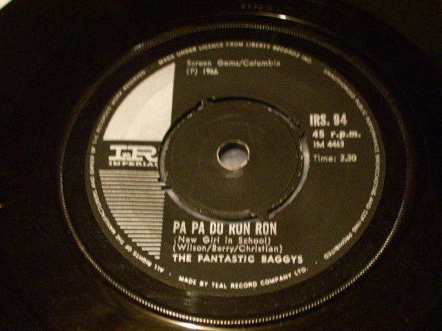 画像: THE FANTASTIC BAGGYS( P.F.SLOAN & STEVE BARRI )  - PA PA DO RON RON ( Ex++/Ex++ )  / 1960s SOUTH AFRICA ORIGINAL 7"SINGLE  