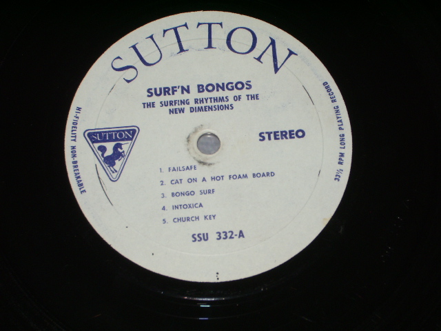 画像: THE NEW DIMENSIONS - SURFIN' BONGOS  / 1963 US ORIGINAL Stereo  LP 