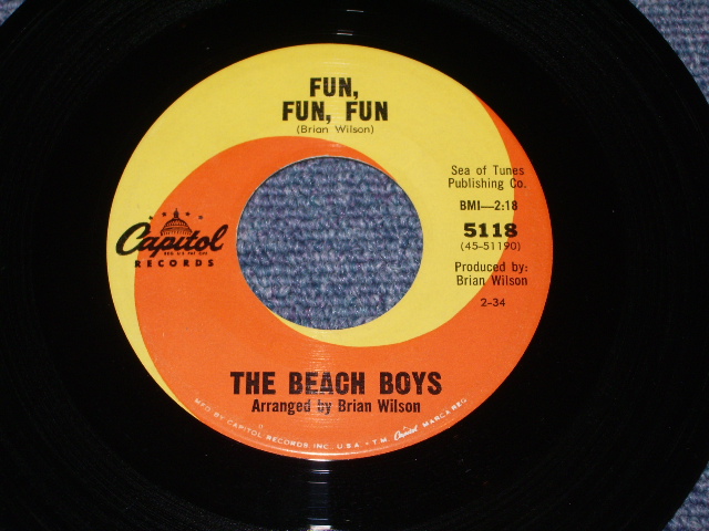 画像: THE BEACH BOYS - FUN FUN FUN (  BRIAN CREDIT ) /  1964 US  Original 7"Single  With PICTURE SLEEVE 