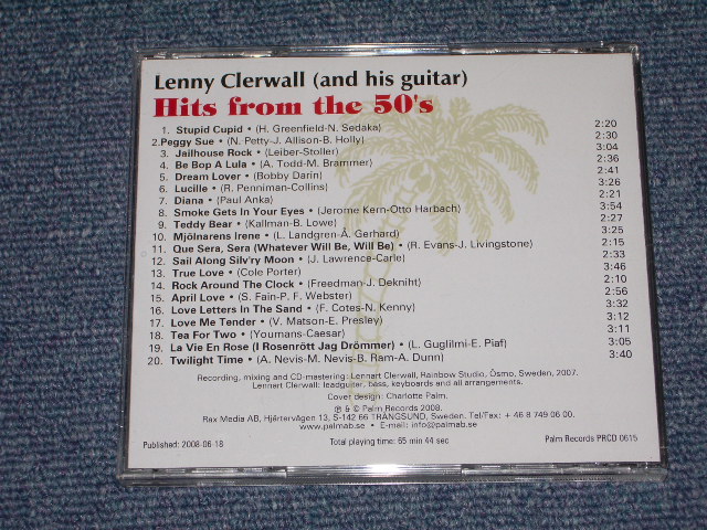 画像: LENNY CLEARWALL - HITS FROM THE 50's  / 2008 SWEDEN ORIGINAL BRAND NEW CD-R 