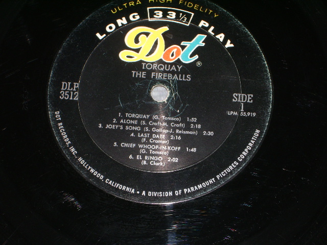 画像: FIREBALLS - TORQUAY ( Ex/Ex- ) / 1963 US ORIGINAL MONO  LP