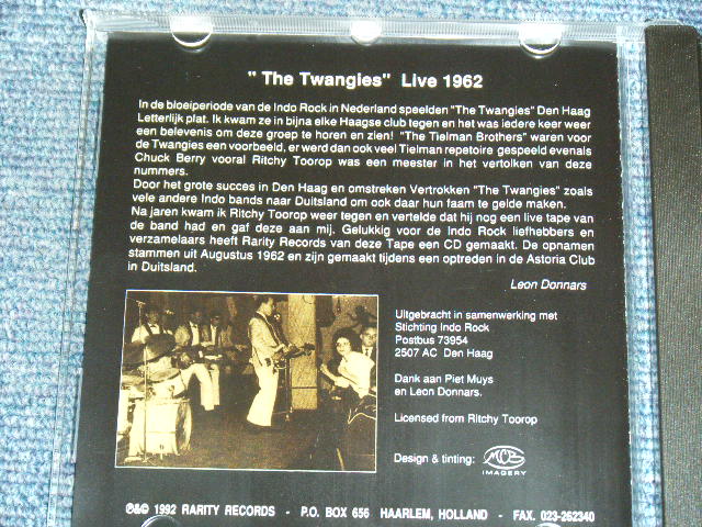 画像: THE TWANGIES - LIVE '62 / 2011 RE-PRESS HOLLAND Brand New CD-R  