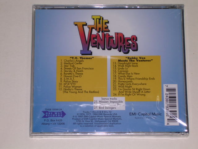 画像: THE VENTURES - T.V. THEMES + BOBBY VEE MEETS THE VENTURES ( 2 in 1+ BONUS TRACK ) / 1997 US SEALED   CD 