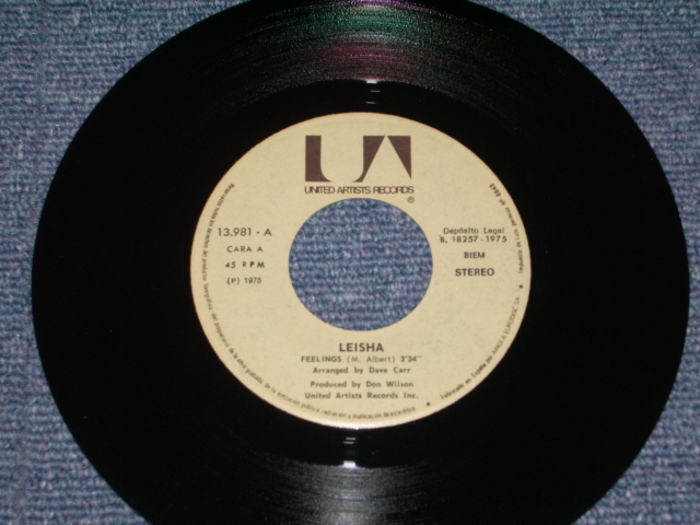 画像: LEISHA ( SUPORTED by THE VENTURES ) - FEELINGS  / 1975 SPAIN  ORIGINAL 7"Single With PICTURE SLEEVE 