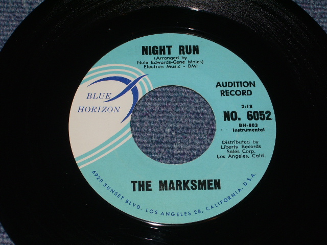 画像1: THE MARKSMEN (NOKIE EDWARDS of THE VENTURES )-NIGHT RUN / 1960 US ORIGINAL PROMO Mint- 7"Single