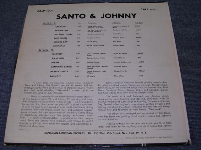 画像: SANTO & JOHNNY - SANTO & JOHNNY ( DEBUT ALBUM included SLEEP WALK ) / 1959 US ORIGINAL MONO LP 