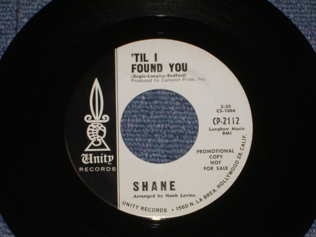 画像1: SHANE ( BOB BOGLE of THE VENTURES ) -'TIL I FOUND YOU  ( White Label Promo )/ 1964? US ORIGINAL White Label Promo Mint- 7"Single