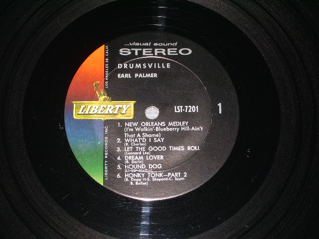 画像: EARL PALMER - DRUMSVILLE! ( Ex+,Ex-/Ex+,Ex- ) / 1961 US ORIGINAL Stereo  LP 