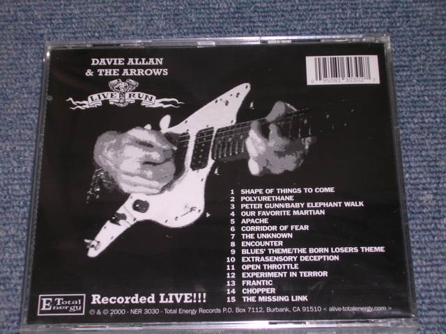 画像: DAVIE ALLAN & THE ARROWS - LIVE RUN / 2000 US Sealed CD 