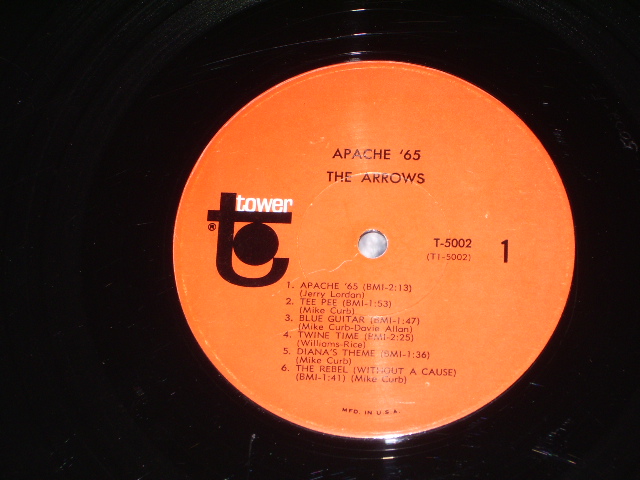 画像: THE ARROWS - APACHE '65 ( Ex+/Ex++ : Matrix # F5/F5 ) / 1965 US ORIGINAL MONO LP