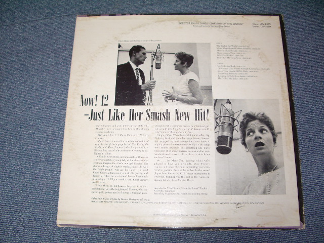 画像: SKEETER DAVIS - THE END OF THE WORLD / 1963 US ORIGINAL MONO LP 