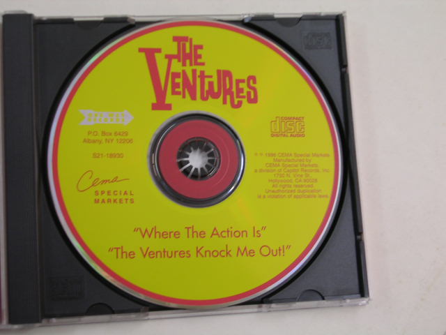 画像: THE VENTURES - WHERE THE ACTION IS + KNOCK ME OUT  ( 2 in 1+ BONUS TRACK ) / 1996 US USED  CD 