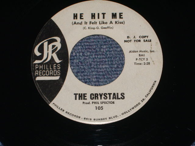 画像1: THE CRYSTALS - HE HIT ME  ( WHITE LABEL PROMO Ex+++/Ex++ ) / 1962 US ORIGINAL 7" SINGLE 