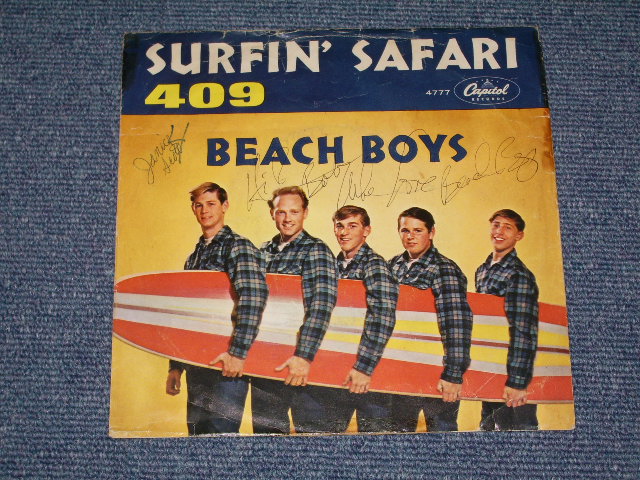 画像1: THE BEACH BOYS -  SURFIN' SAFARI  ( With AUTOGRAPHED SINGED )/ 1962 US  Original 7"Single  With PICTURE SLEEVE 