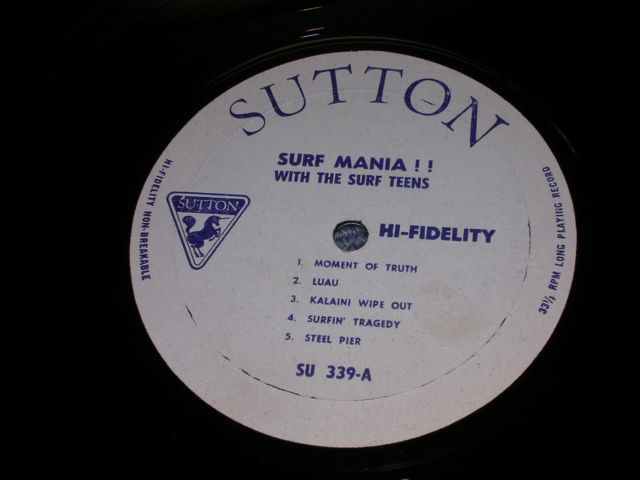画像: THE SURF TEENS  - SURF MANIA With THE SURF TEENS  / 1963 US ORIGINAL Mono  LP 