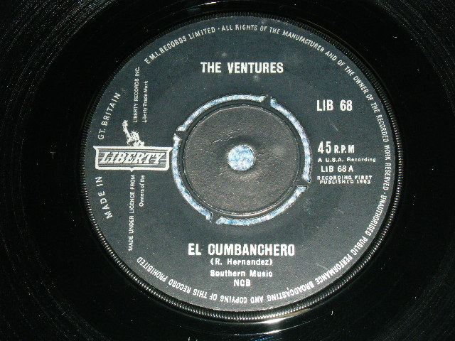 画像1: THE VENTURES - EL CUMBANCHERO ( MINT-/MINT- ) / 1963 UK ORIGINAL 7" Single
