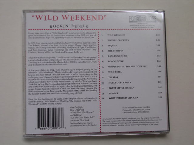 画像: ROCKIN' REBELS - WILD WEEKEND / 1993  US  USED   CD